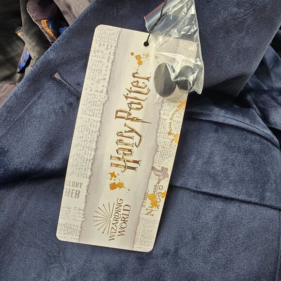 Harry Potter Wizarding World Ravenclaw 40R Mens Blue Velvet Blazer - Picture 7 of 11